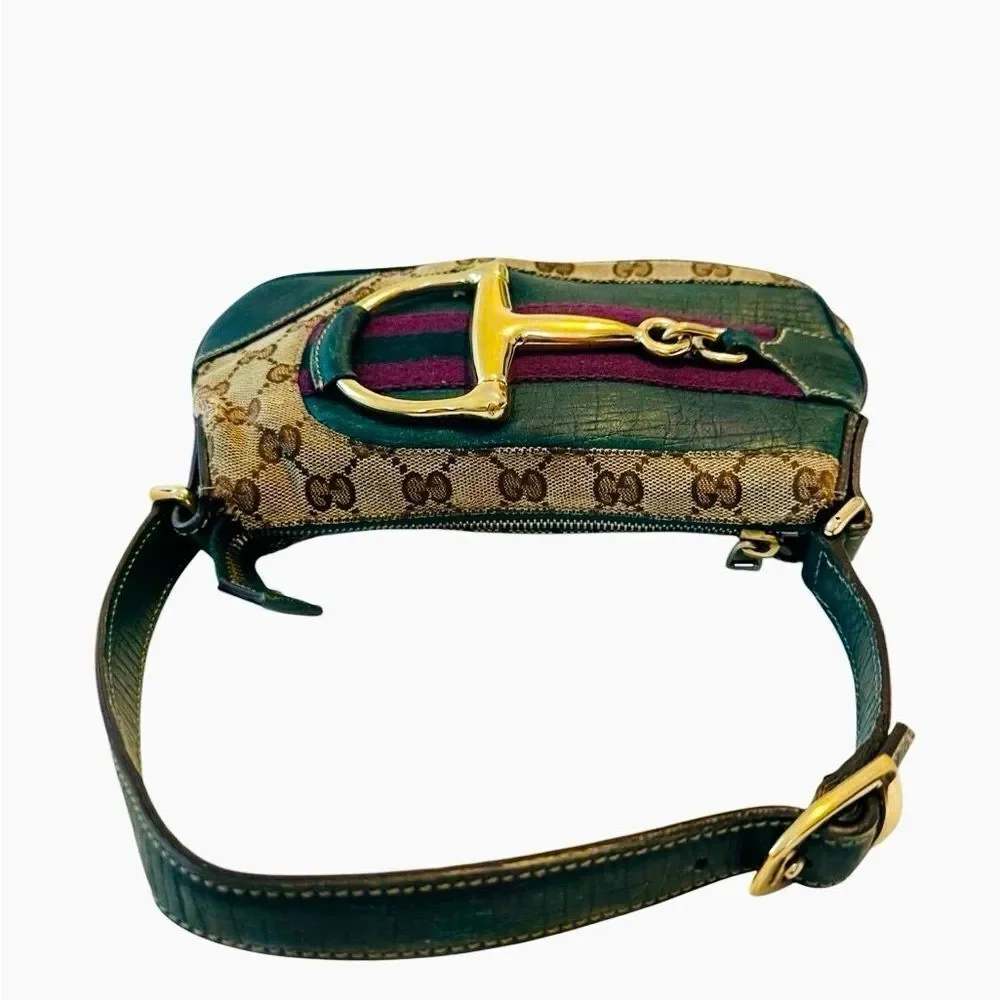 Gucci Green and Gold Women's Hasler Bag - Picture 6 of 16